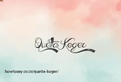 Quetta Koger