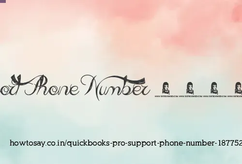 Quickbooks Pro Support Phone Number 18775212086