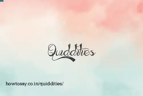 Quiddities