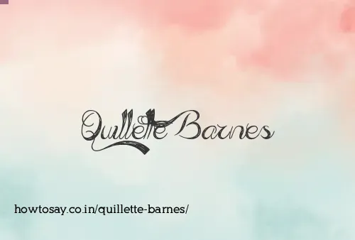 Quillette Barnes