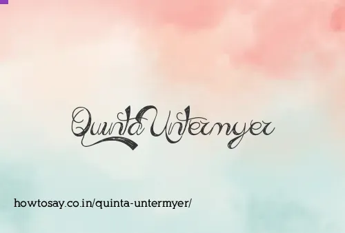 Quinta Untermyer