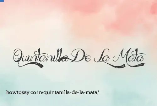 Quintanilla De La Mata