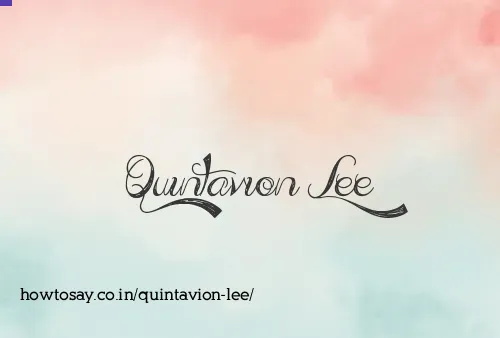 Quintavion Lee