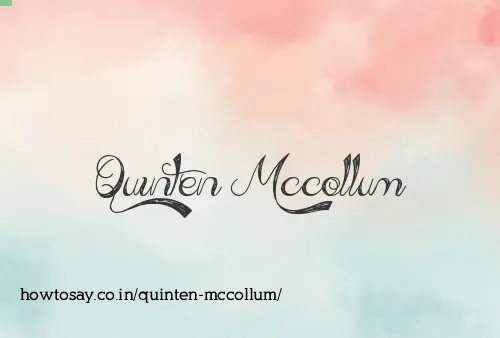 Quinten Mccollum