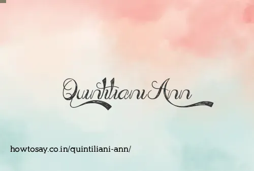Quintiliani Ann