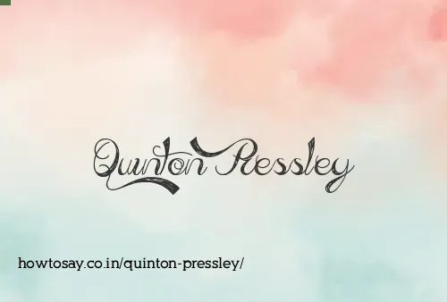 Quinton Pressley