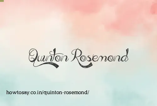 Quinton Rosemond