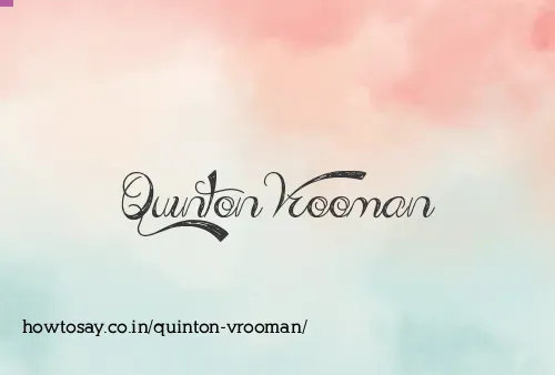 Quinton Vrooman