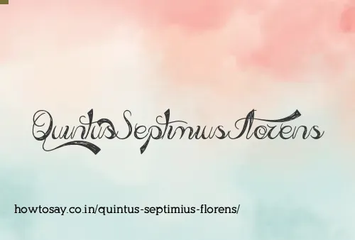 Quintus Septimius Florens