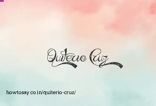 Quiterio Cruz