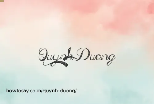 Quynh Duong