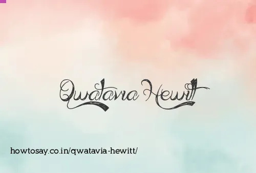 Qwatavia Hewitt