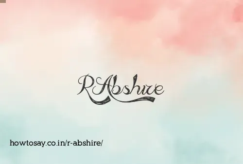 R Abshire