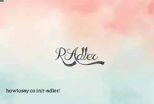 R Adler