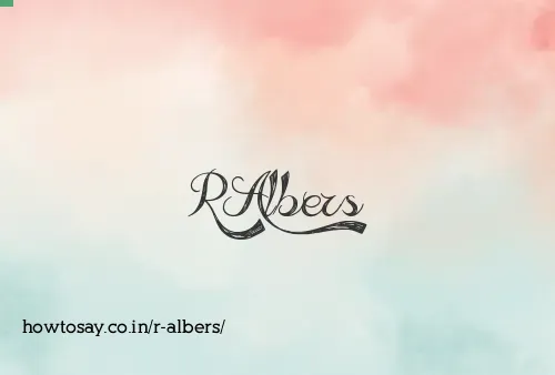 R Albers