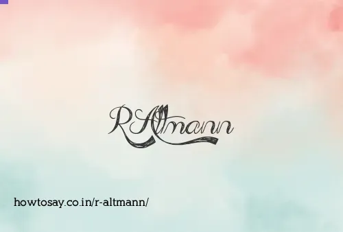 R Altmann