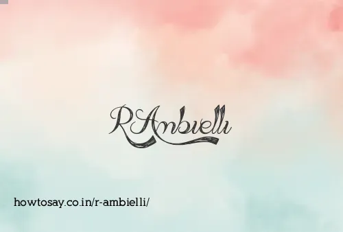 R Ambielli