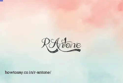 R Antone