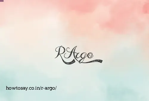 R Argo