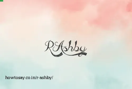 R Ashby