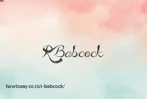 R Babcock