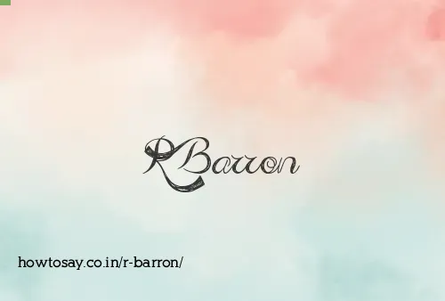 R Barron