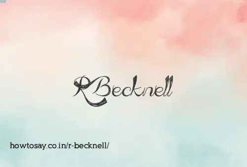 R Becknell