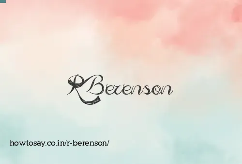 R Berenson