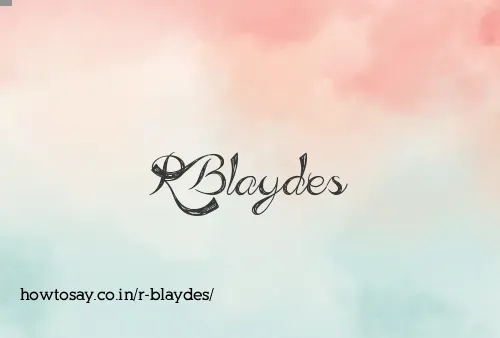 R Blaydes
