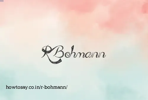 R Bohmann