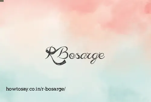 R Bosarge