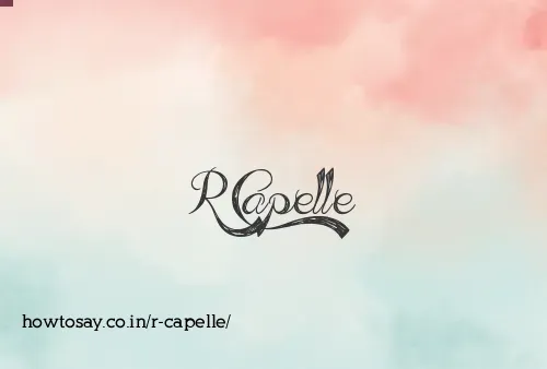 R Capelle