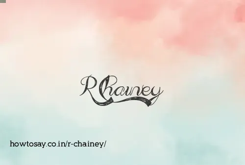 R Chainey