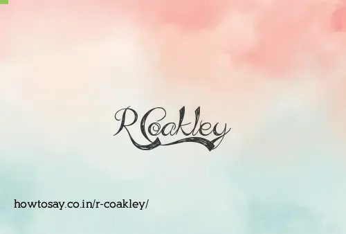 R Coakley