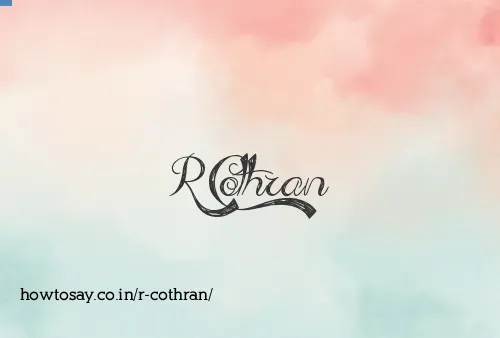 R Cothran