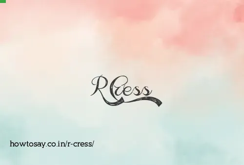 R Cress
