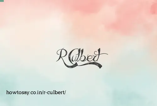 R Culbert