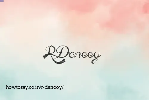 R Denooy