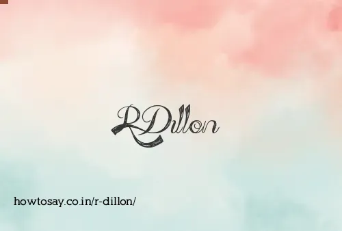 R Dillon