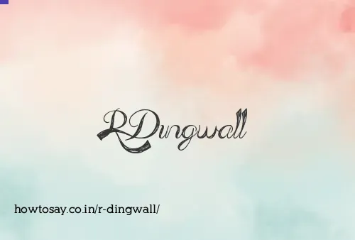 R Dingwall