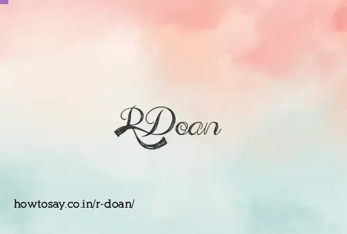 R Doan