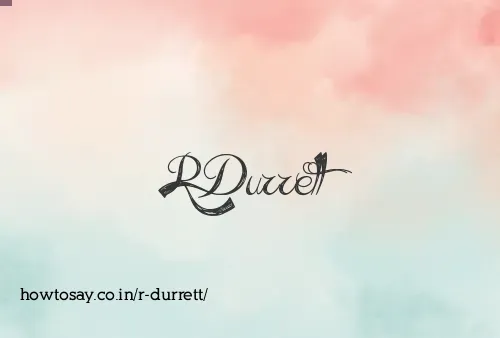 R Durrett