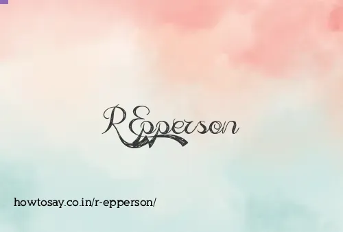 R Epperson