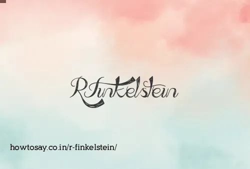 R Finkelstein