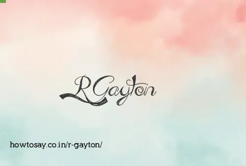 R Gayton
