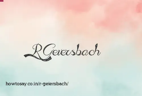 R Geiersbach