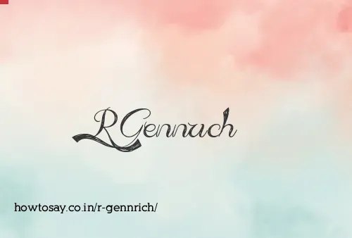 R Gennrich