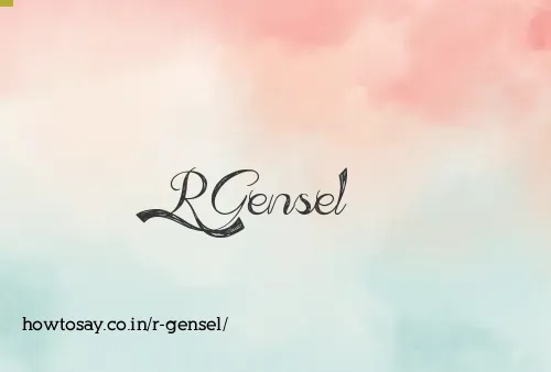 R Gensel