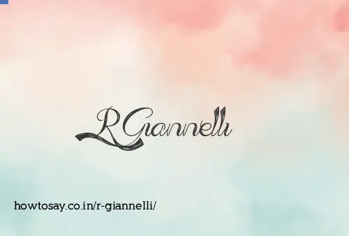 R Giannelli