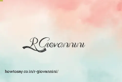 R Giovannini
